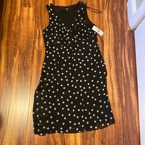 Black and white polkadot dress
